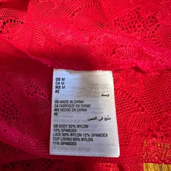 NWT International Concepts Lace Cupped Chemise/Panty 2 piece set Red - Picture 5 of 7
